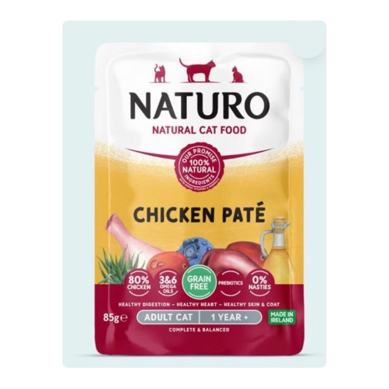 Naturo Adult Cat Paté Pouch 85g – Chicken Paté