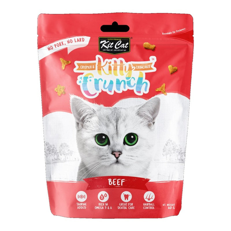 Kit Cat Kitty Crunch Cat Treats 60g – Beef