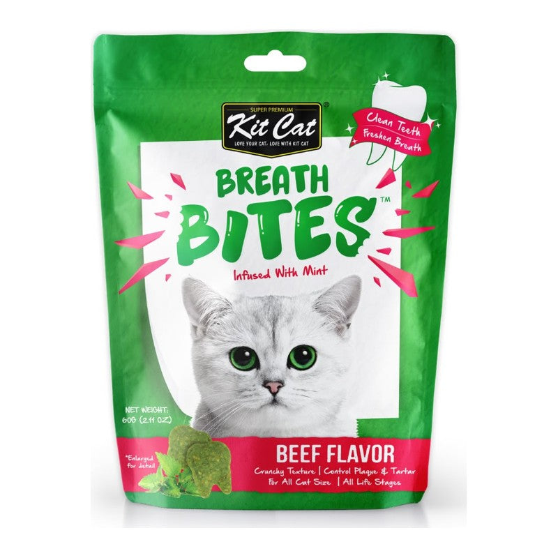 Kit Cat Breath Bites Cat Treats 60g – Beef