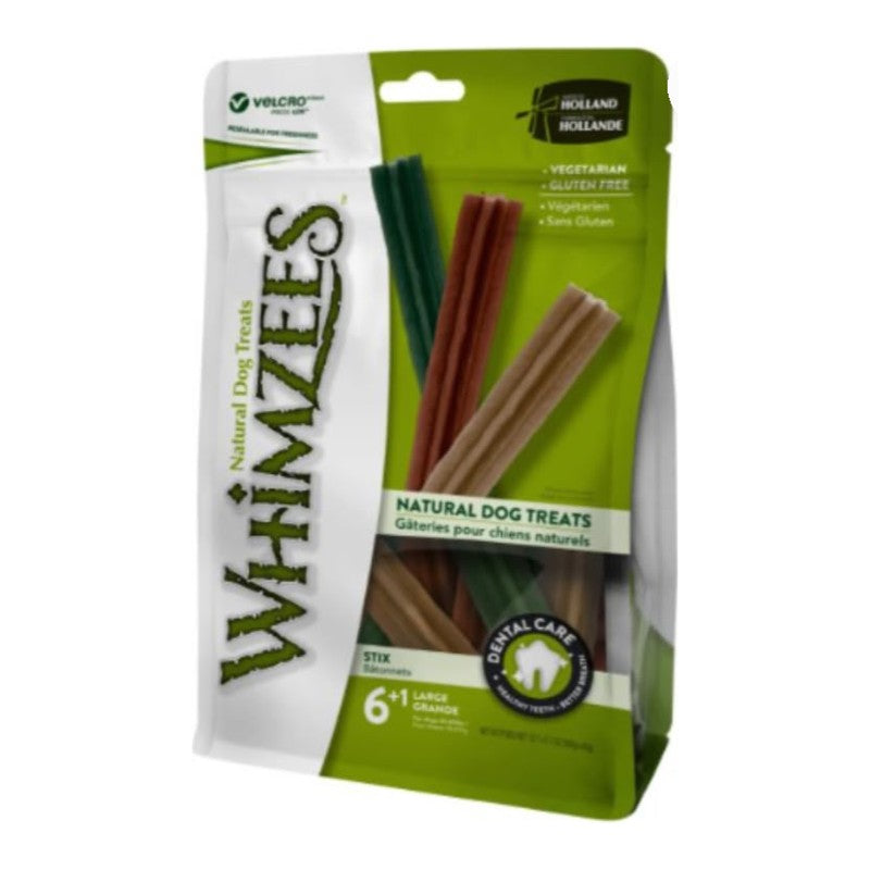 Whimzees Stix Value Bag – Large (6+1 pieces)