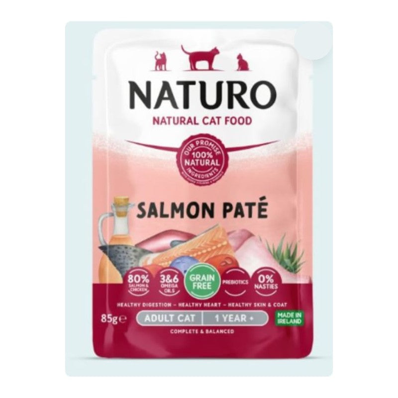 Naturo Adult Cat Paté Pouch 85g – Salmon Paté