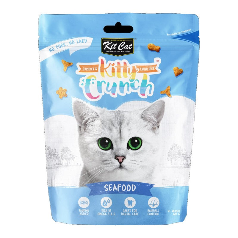 Kit Cat Kitty Crunch Cat Treats 60g – Seafood