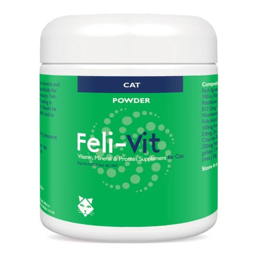 Feli-Vit Vitamin, Mineral & Protein Supplement for Cats 250g