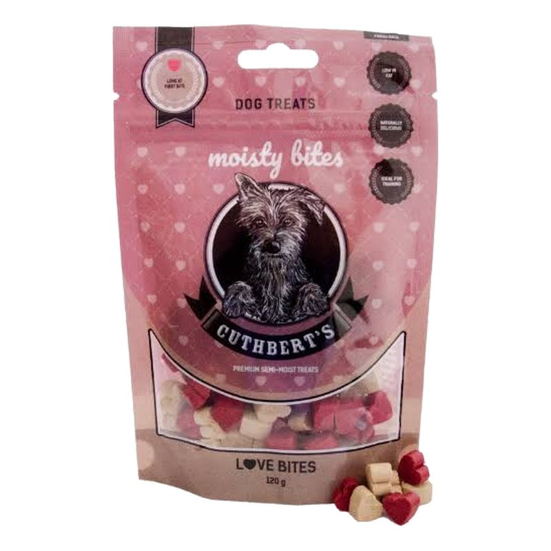 CUTHBERTS Treats S/Moist Love Bites 120g pouch