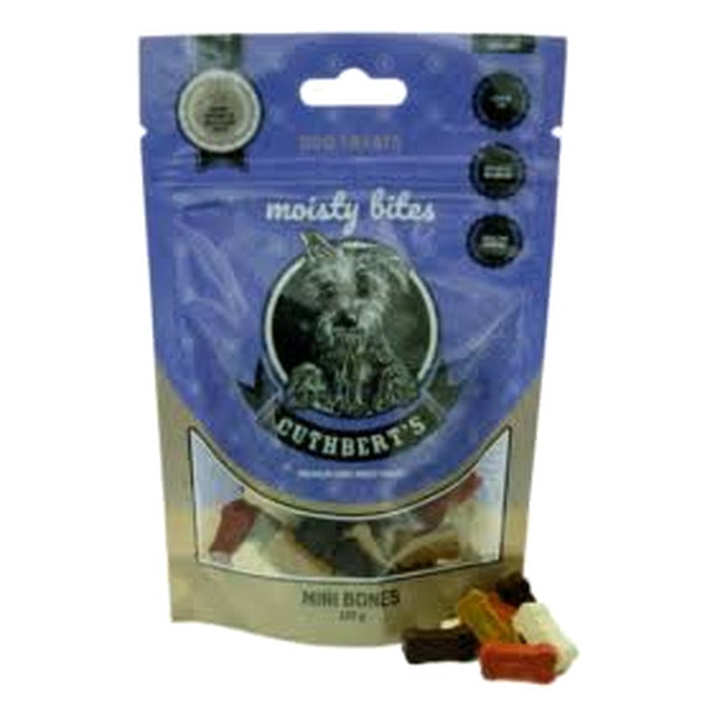 CUTHBERTS Treats S/Moist Mini Bones 120g pouch
