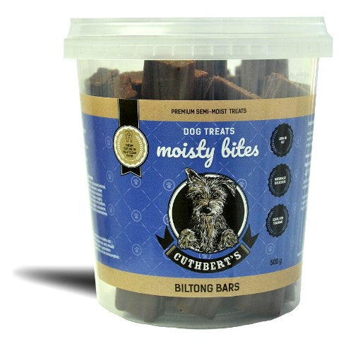 CUTHBERTS Treats S/Moist Biltong Bars 500g Tub