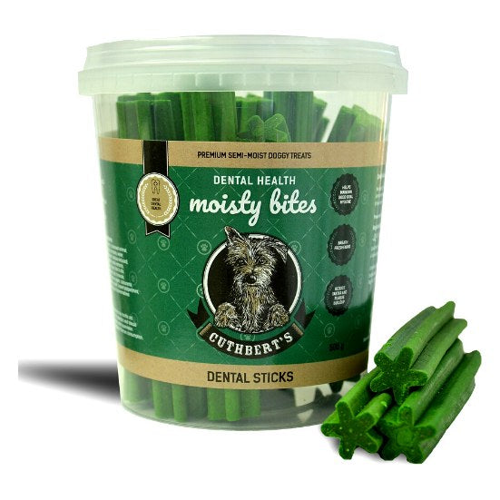 CUTHBERTS Treats S/Moist Dental Sticks 500g Tub
