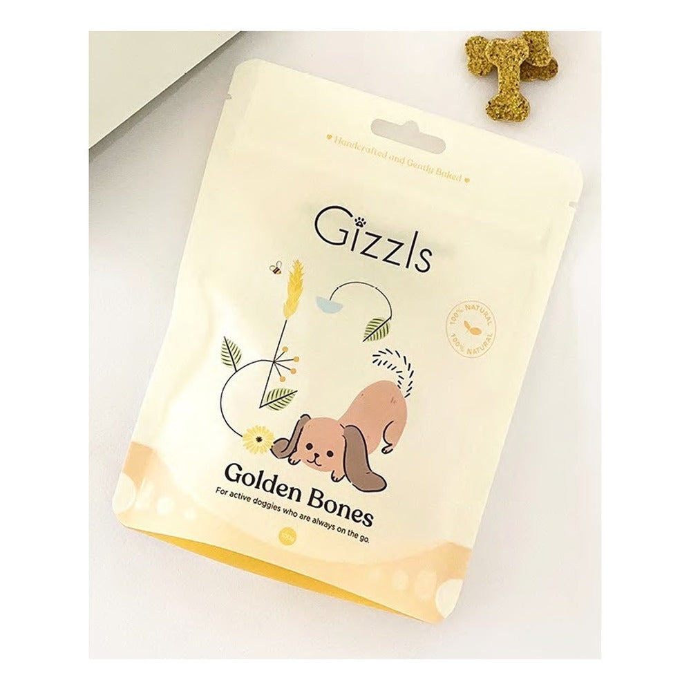 Gizzls Golden Bones Dog Treats 200g