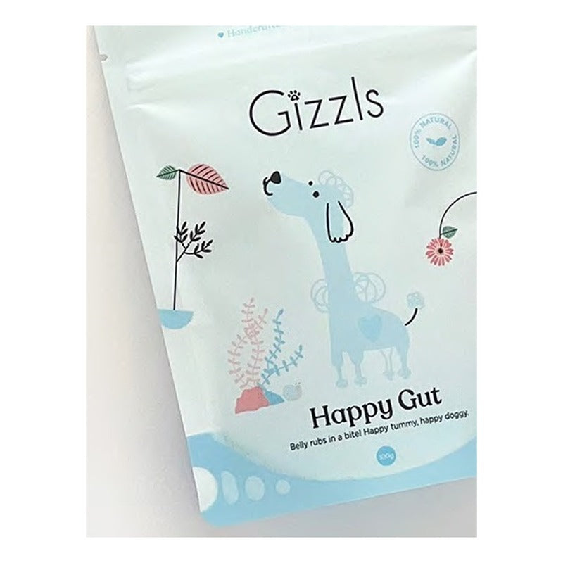 Gizzls Happy Gut Peanut Butter & Mushroom Dog Treats 200g