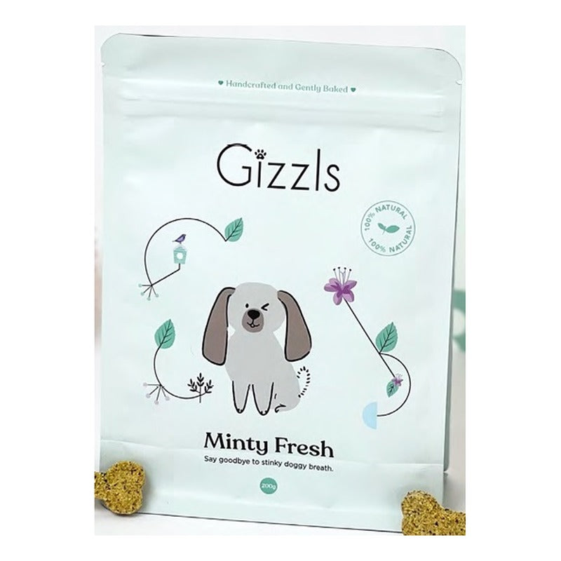 Gizzls Minty Fresh Dog Treats 200g
