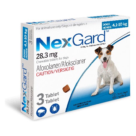 NexGard (4-10kg) Med (Blue) 3' Sgl