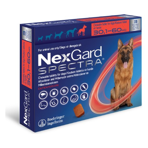 NexGard Spectra XL (30-60kg) Sgl 1' Red