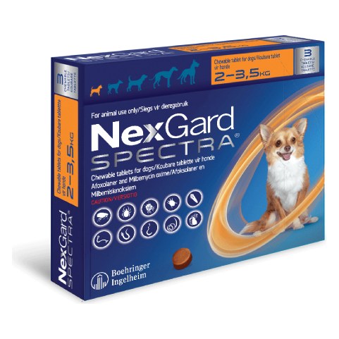 NexGard Spectra XS (2-3.5kg) Sgl 1' Orange