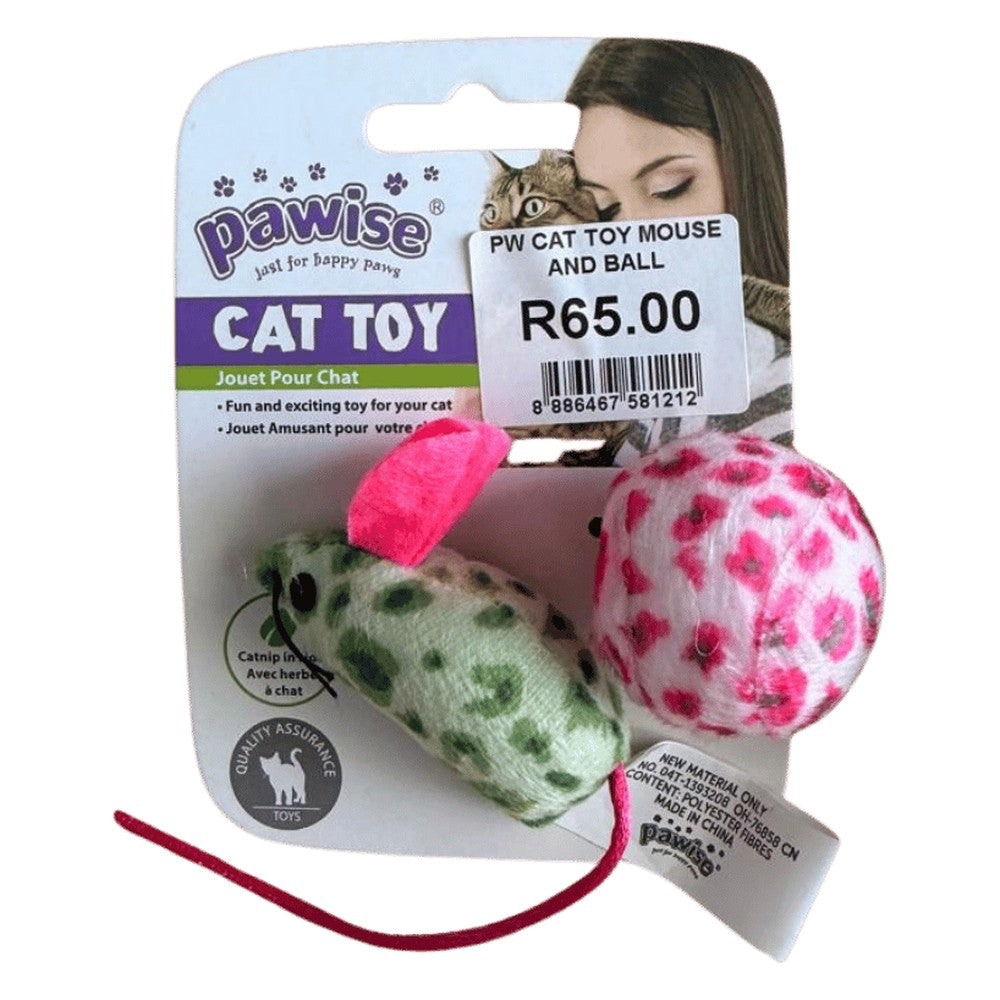 Pawise Cat Toy Mouse & Ball
