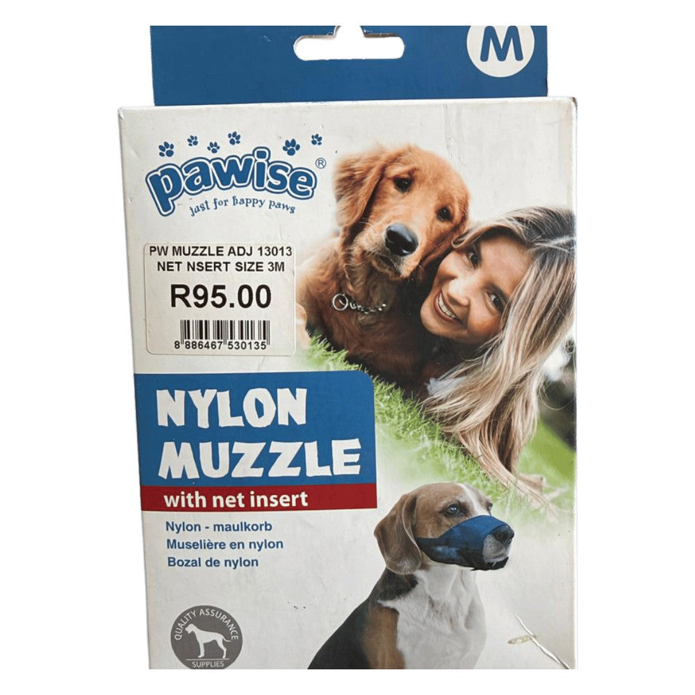 Pawise Nylon Muzzle with Net Insert M (size 3)