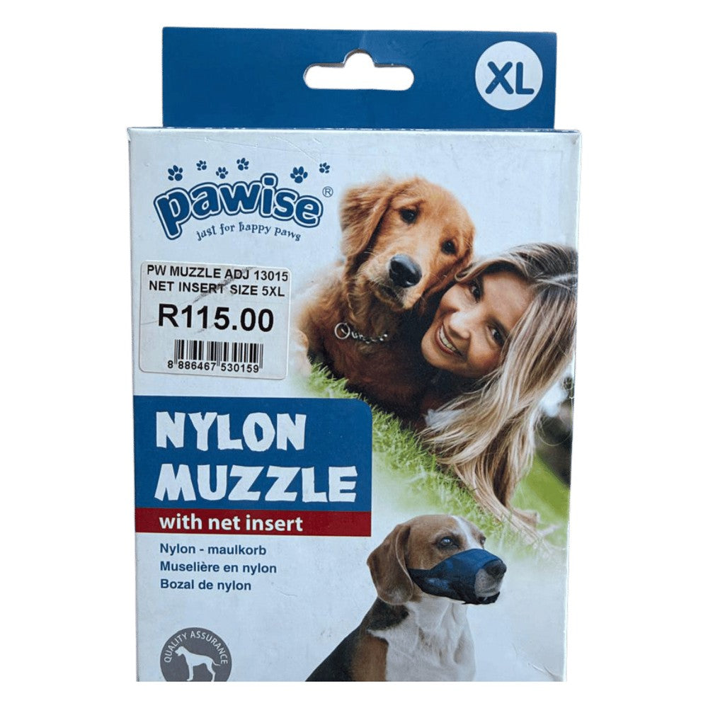 Pawise Nylon Muzzle with Net Insert XL (size 5)