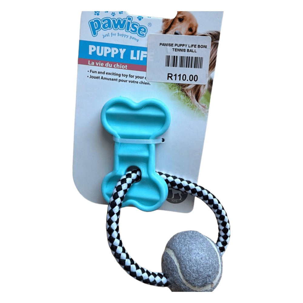 Pawise Puppy Life Bone with Tennis Ball