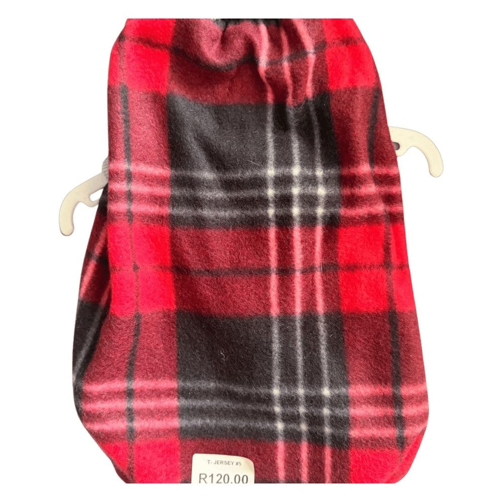 Fleece Dog Jersey Size #5 Red check